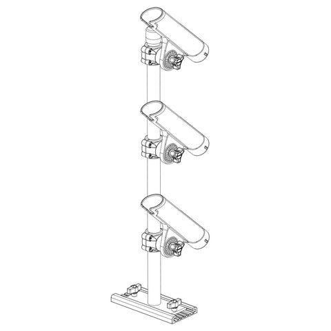 Scotty 333 Track Mounted Rod Tree - Rodmaster II Rod Holders [0333]