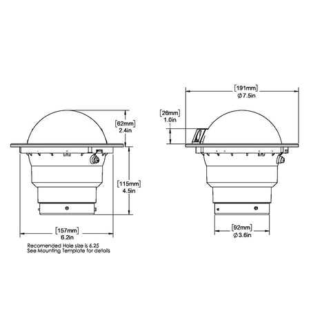 Ritchie SS-5000 SuperSport Compass - Flush Mount - Black [SS-5000]