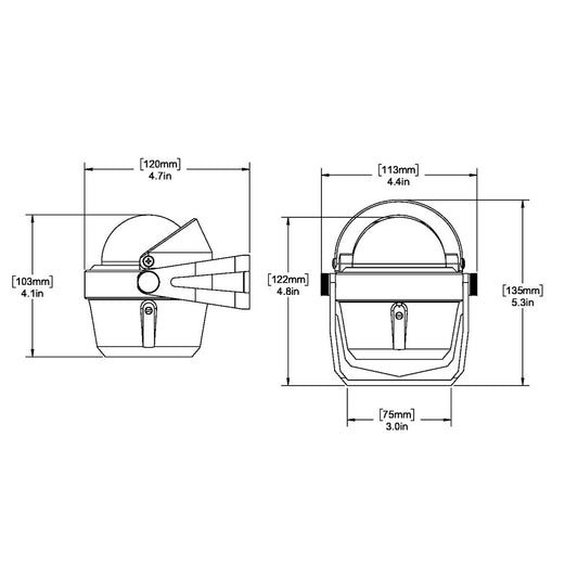 Ritchie B-51 Explorer Compass - Bracket Mount - Black [B-51]