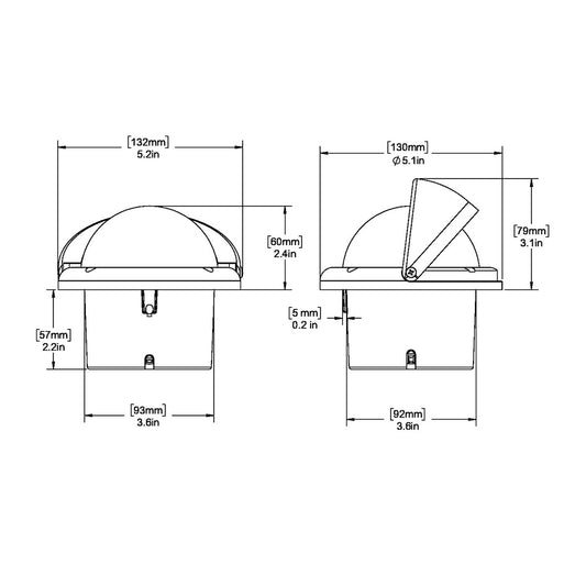 Ritchie HF-743W Helmsman Compass - Flush Mount - White [HF-743W]