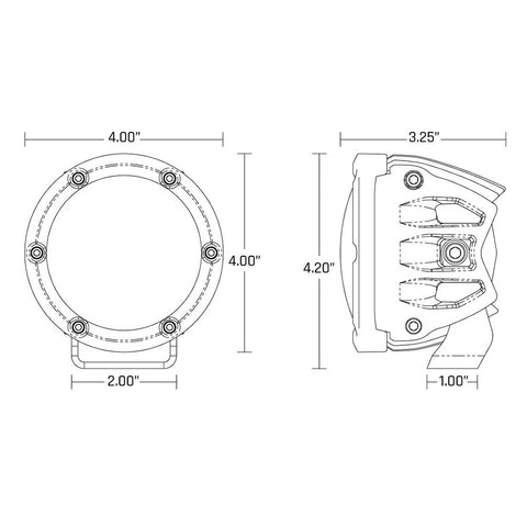 RIGID Industries 360-Series 4" LED SAE Fog Beam - Yellow - Set of 2 [36121]