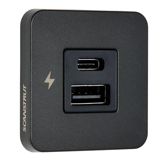 Scanstrut TILE USB-A/USB-C Interior Charging Socket - 12/24V - Black Bezel [SC-TILE-10]