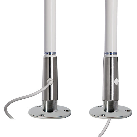 Scout 4' White VHF Antenna 3dB Stainless Steel Ferule w/5M RG-58 Includes PL-259 [PF AN NVHF00044T]