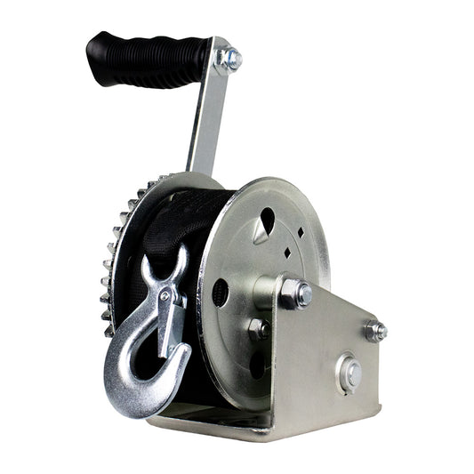 Powerwinch Utility Series Winch 1,200lb, 6" Crank Arm - Zinc [21500-W-1200-6-Z-R]