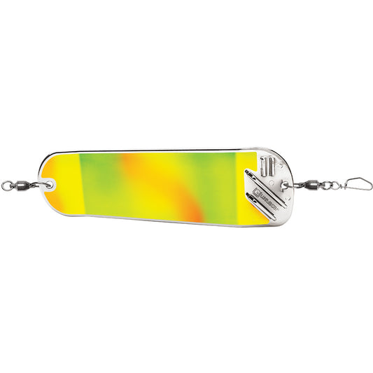 Luhr-Jensen Money Roll Flasher - 8-1/4" - Glow Biohazard [5860-008-1756]