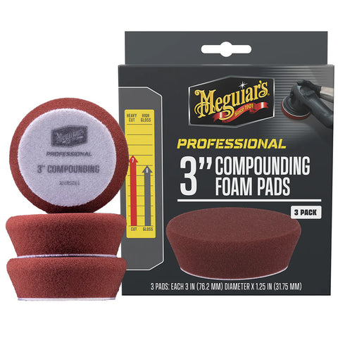 Meguiar's Professional 3" Compound Foam Pads *3-Pack [M3CFP3]