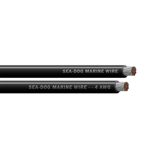 Sea-Dog 4 AWG Black Battery Cable - 50' [8004011]