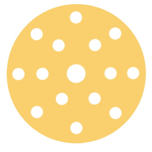 RUPES MULTIPURPOSE Paper Abrasive Discs 150mm (6") - 15 Holes - P320 Grit *Box of 100pcs [9.45PD320]