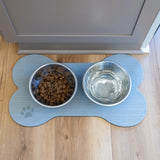 SeaDek Dog Bowl Mat - Storm Grey/Black - Small - 12" x 21" [62713-90837]
