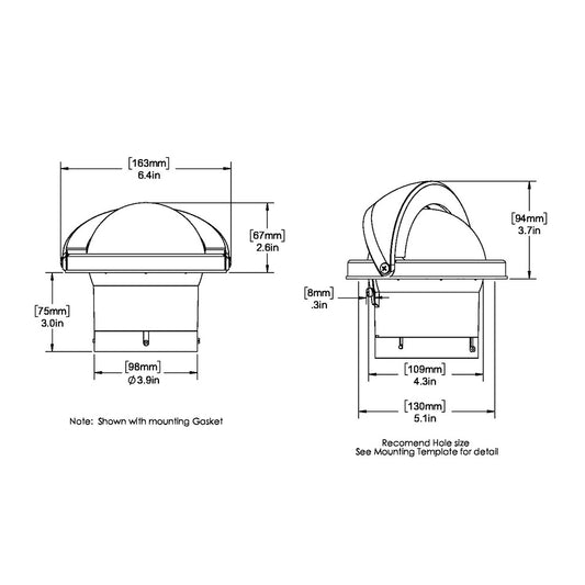 Ritchie SS-2000W SuperSport Compass - Flush Mount - White [SS-2000W]