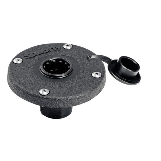 Scotty 344 Round Flush Deck Mount [344-BK]