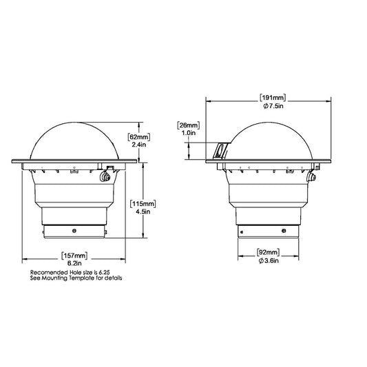 Ritchie FB-500 Globemaster Compass - Flush Mount - Black - 12V - 5 Degree Card [FB-500]