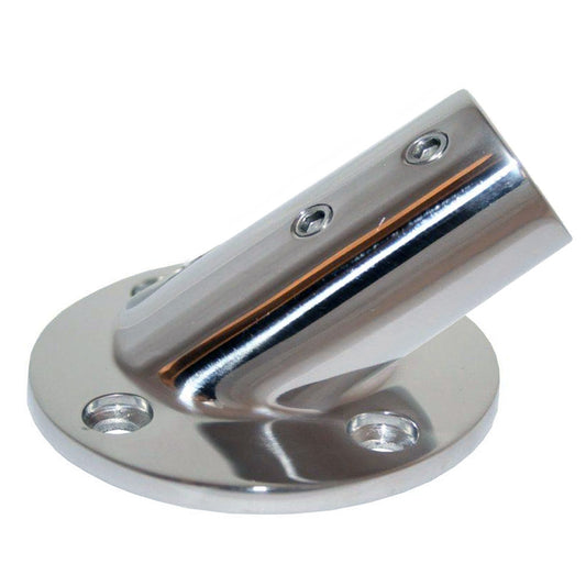 Whitecap 1" O.D. 30 Degree Round Base SS Rail Fitting [6177C]