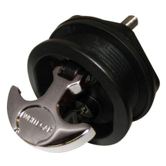 Whitecap T-Handle Latch - Chrome Plated Zamac/Black Nylon - Locking - Freshwater Use Only [S-0226BC]