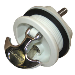 Whitecap T-Handle Latch - Chrome Plated Zamac/White Nylon - Locking - Freshwater Use Only [S-0226WC]