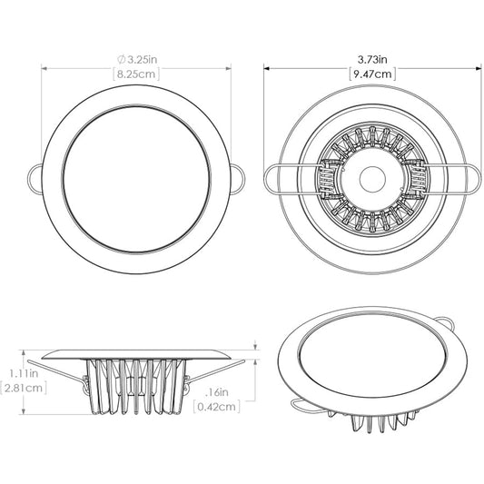 Lumitec Mirage Flush Mount Down Light Spectrum RGBW - White Housing [113127]