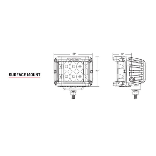 RIGID Industries D-SS PRO Flood LED Surface Mount - Pair - White [862113]