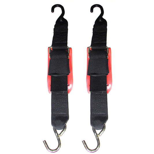 Rod Saver Quick Release Trailer Tie-Down w/Vinyl Pad - 2" x 2 - Pair [QRTD2VP]