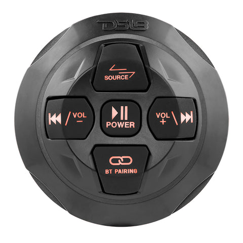 DS18 Marine Waterproof Bluetooth Streaming Audio Receiver Round Controller - f/Android  iPhone [BTRC-R]