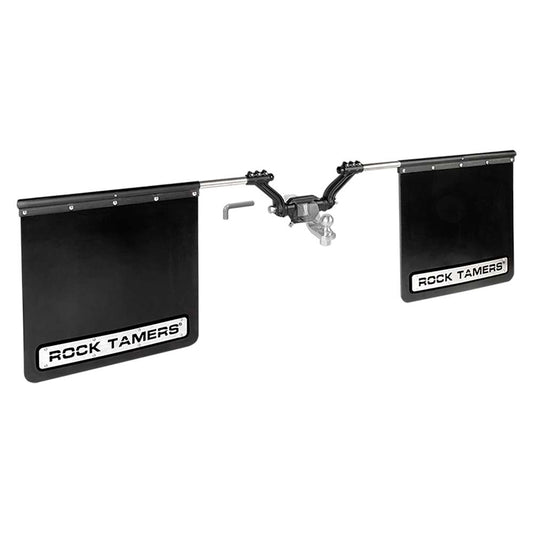 ROCK TAMERS 2" Hub Mudflap System - Matte Black/Stainless [00108]