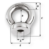 Wichard 8mm Eye Nut - 21/32" Diameter [06344]